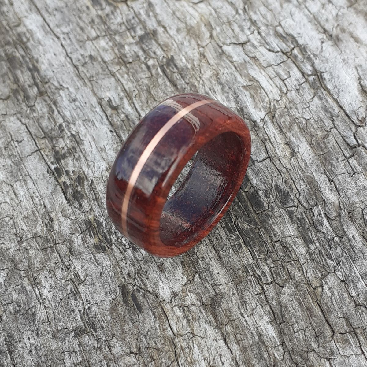 Exotic Jarrah Wood with Copper Band - NZ NATIVE WOOD RINGS