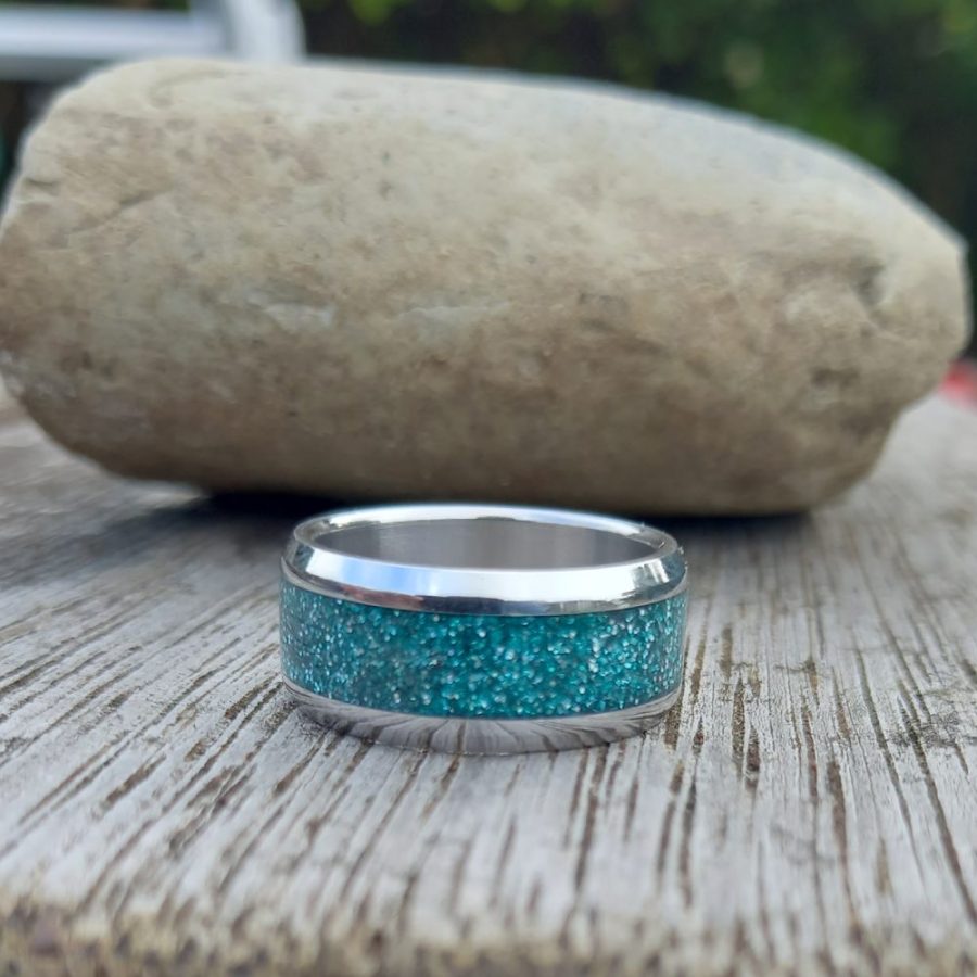 Diamond Glitter Turquoise Ring - Image 2