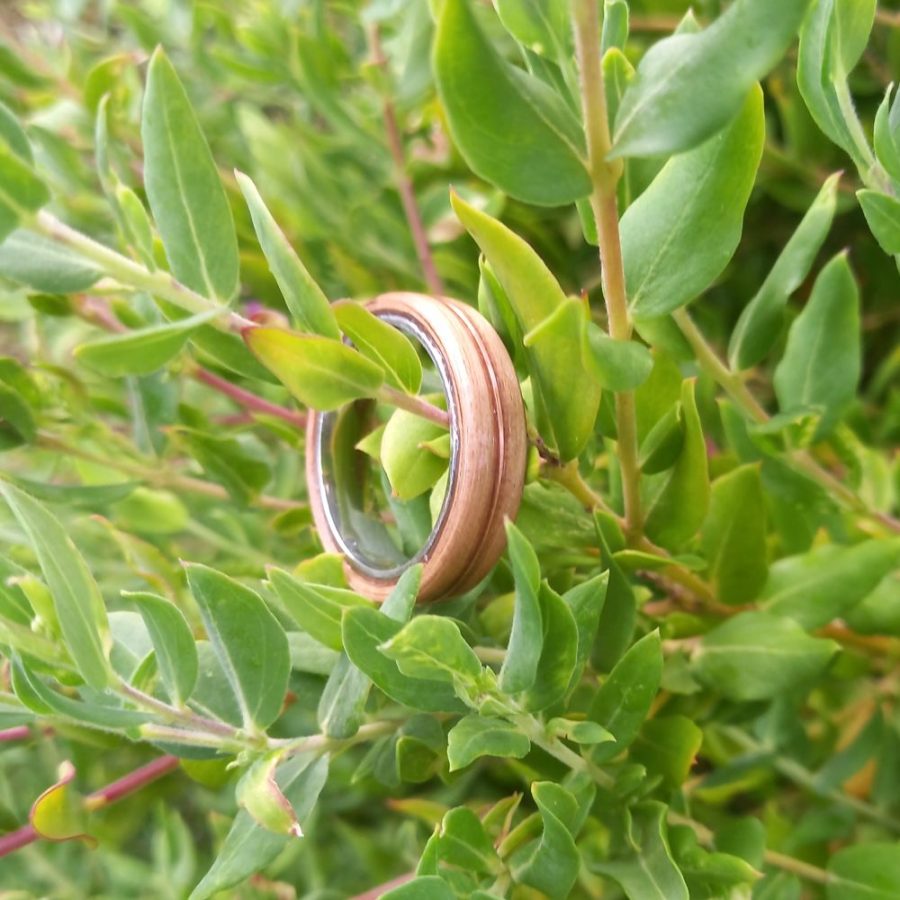 NZ Native Tawa with Stainless Steel Core and Copper Band - Image 3