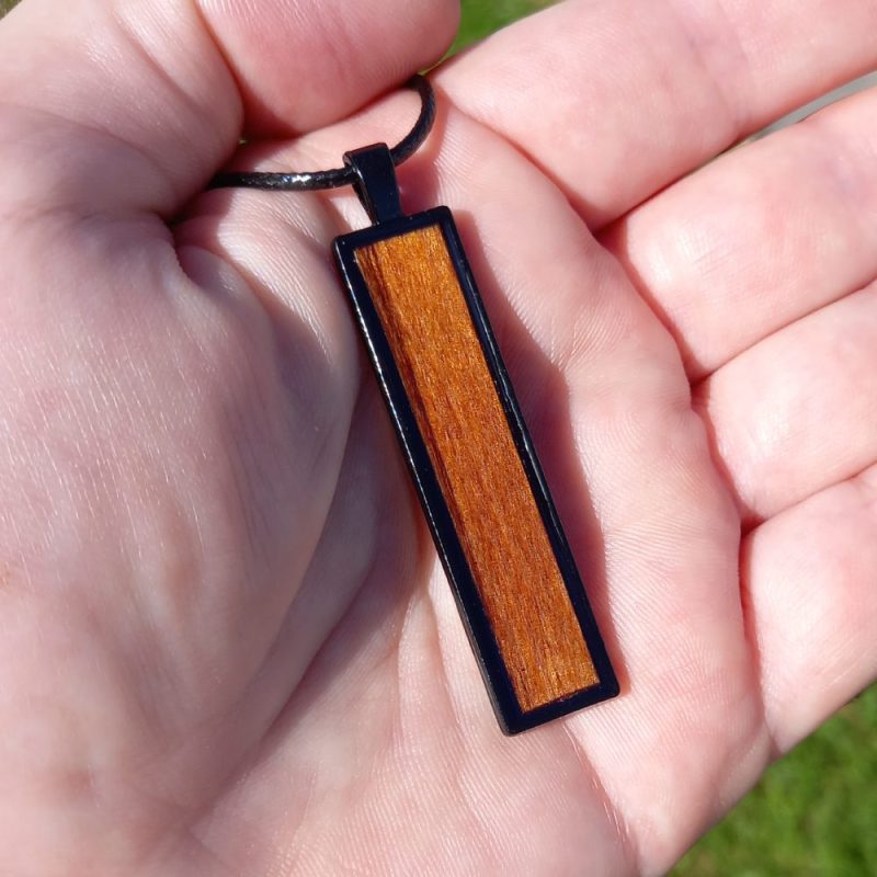Classic Steel Pendant with Native Rimu Inlay