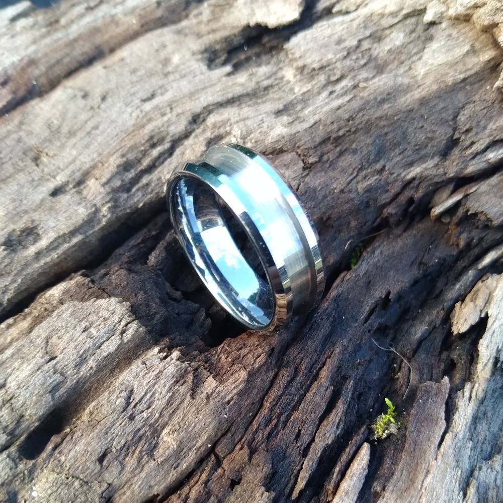 Ashes and Sand Tungsten Memorial Ring NZ NATIVE WOOD RINGS