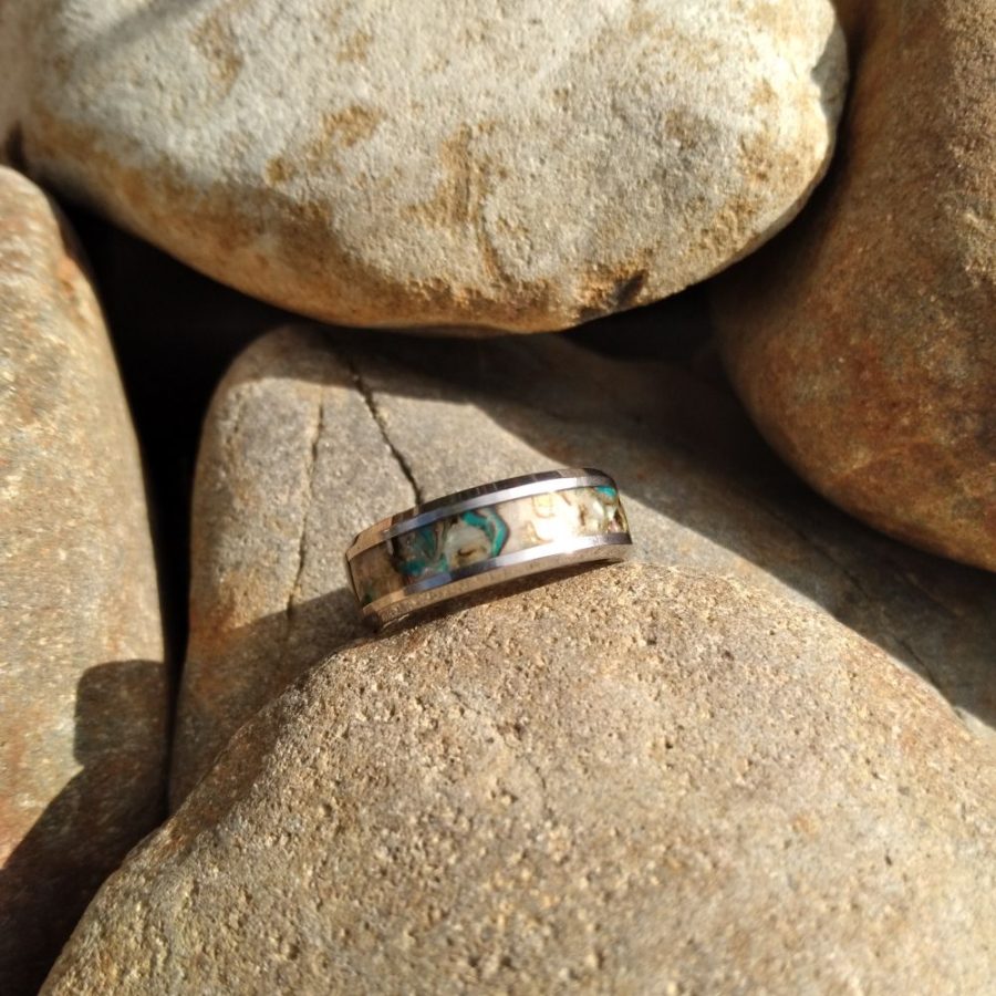 Paua Shell Channel Ring - Image 5