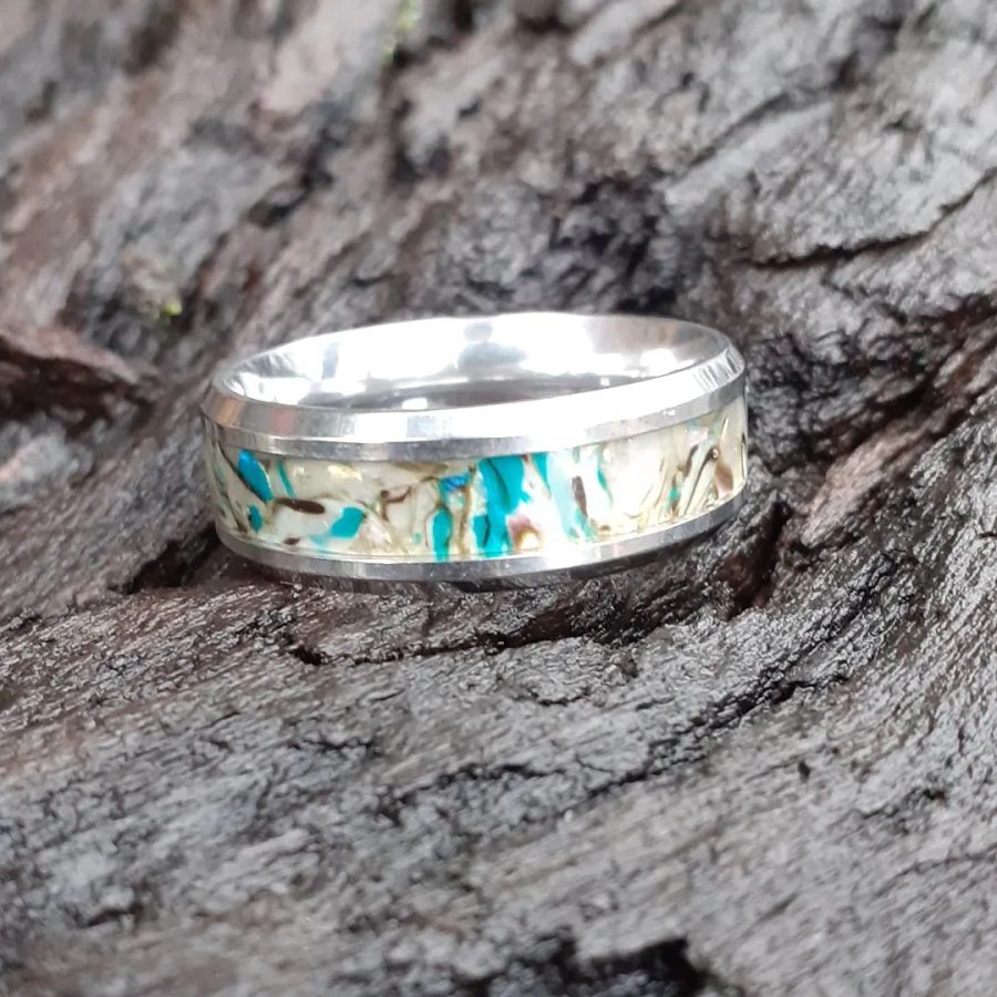 Paua Shell Channel Ring - Image 3