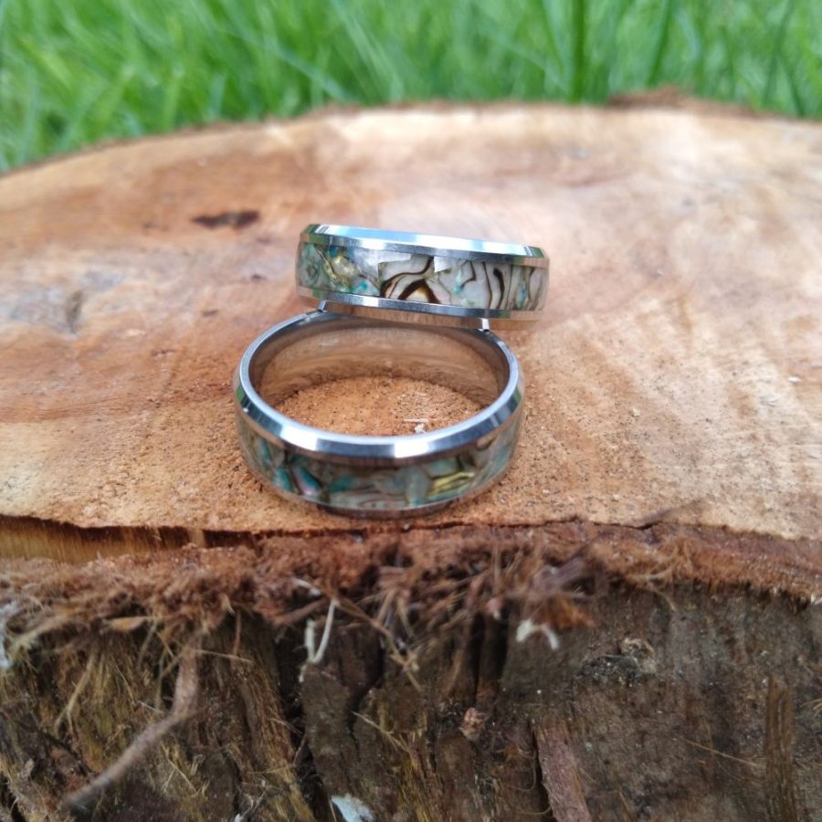 Paua Shell Channel Ring - Image 2