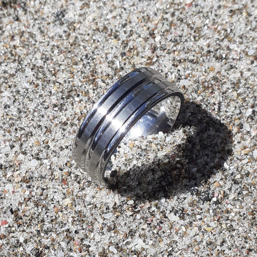 Men's Silver Titanium Ring Edge Classic - Image 2